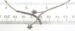 18K White Gold Necklace With Flower Details
