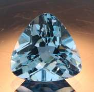 High fire 6.70ct trillion cut Swiss blue Topaz