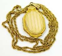 Very Fine Vintage Gold-Filled Locket & Chain