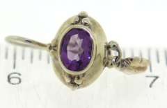 Sterling Silver Amethyst Dangle Earrings