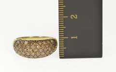 10K Yellow Gold 1.22 Ctw Pave Brown Diamond Statement Band Ring