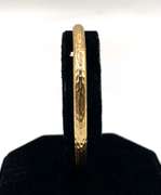 Trendy 14kt Hammered Gold Bangle