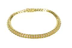 14K Yellow Gold 1.55 Ctw Classic Simple Diamond Tennis Bracelet