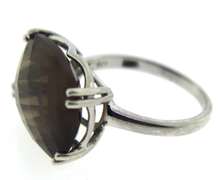 Sterling Silver Smokey Quartz Ring