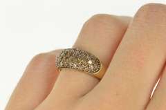 10K Yellow Gold 1.22 Ctw Pave Brown Diamond Statement Band Ring