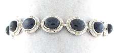 Sparkling Sapphire & Diamond Bracelet in Sterling Silver