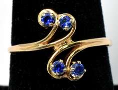 Unique Spinel Ring in 14KT Yellow Gold