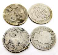 4 U.S. Dimes, 1800's