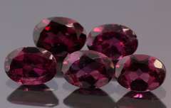 Amazing 8.74ct oval cut violet Garnet set