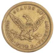 1839 $5.00 Liberty Head Gold Half Eagle