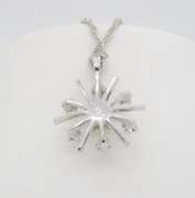 Starburst Diamond Pendant Necklace