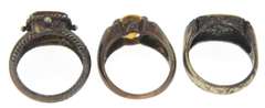 Vintage Sterling Silver Three Ring Lot