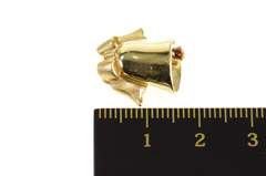 14K Yellow Gold 1950's Retro Wedding Bell Citrine Charm/Pendant