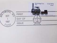 4 Locomotive 1987 1st Day Issues/22KT Gold Stamps