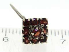 Sterling Silver Garnet Earrings