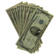 10 Assorted Blue Seal $5 Silver Certificates