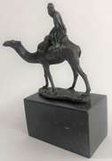 Arab Man Riding Camel Bronze Sculpture