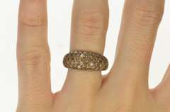 10K Yellow Gold 1.22 Ctw Pave Brown Diamond Statement Band Ring