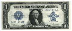 Crisp Uncirculated 1923 Large Size $1 Silver Cert