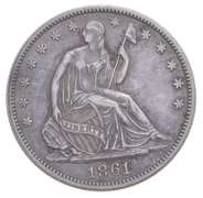 1861 Seated Liberty Half Dollar