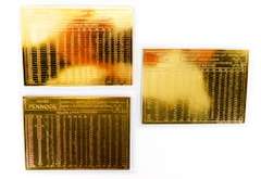 3 - 22KT Gold Foil Baseball Cards
