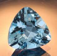High fire 6.70ct trillion cut Swiss blue Topaz