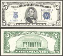 $5 1934-C Silver Certificate Fr.1653 Choice Crisp Uncirculated