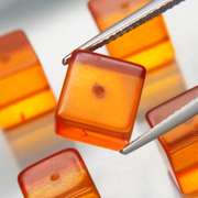 Really cool 13.48ct 8x8mm natural Amber set