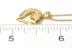 Classy Baguette Diamond Heart Necklace in 14KT Yellow Gold