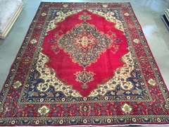 STUNNING  UNIQUE PERSIAN TABRIZ RUG 9'.8"X13'