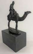 Arab Man Riding Camel Bronze Sculpture