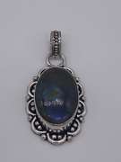 Gorgeous Natural Gemstone Silver Pendant