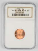MS68 RD 1995 Lincoln Memorial Cent - Double Die - Graded NGC