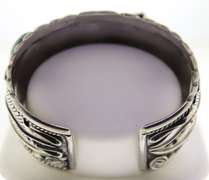 Sterling Silver Old Pawn Navajo Turquoise Cuff Bracelet