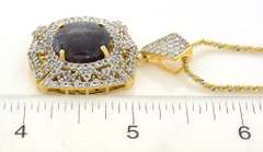 Sparkling Massive 16.53CTS Star Ruby & Topaz Necklace in Vermeil