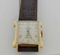 Rare Vintage Normandie 14 KT Gold  watch with a Leather Strap