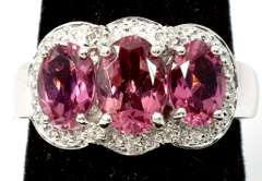 Mesmerizing Pink Tourmaline Ring in White Gold