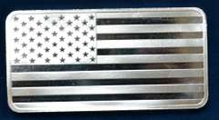 10 OZ Silver Bar United  We Stand American Flag