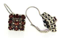 Sterling Silver Garnet Earrings