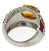 Sterling Silver India Multi Gemstone Ring