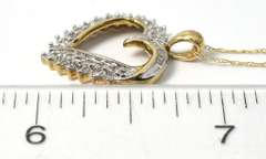 Lovely Diamond Heart Necklace in Yellow Gold