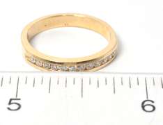 Glittering Diamond Band in 14KT Yellow Gold