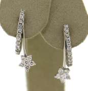 18K White Gold Huggie Hoop