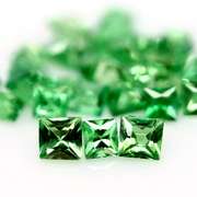 Rare 1.88ct untreated apple green Tsavorite set