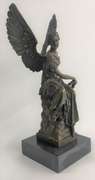 Beautiful Angel sits on Celestial Throne Bronze Sculpture