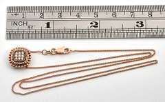 Contemporary Rose Gold Diamond Pendant