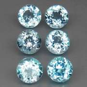 Superb quality 10.29ct 6 pc Swiss blue Topaz set