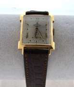 Rare Vintage Normandie 14 KT Gold  watch with a Leather Strap