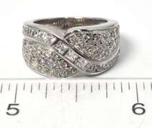 Dazzling CZ Band in 14KT White Gold