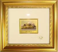 Italian Handcrafted Collectible Cert. Gold Leaf Scenery